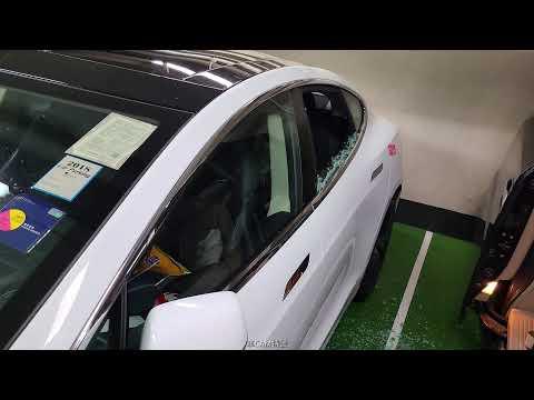 車CAM直擊 - (齊緝兇) 中港城停車場同日三車被爆玻璃