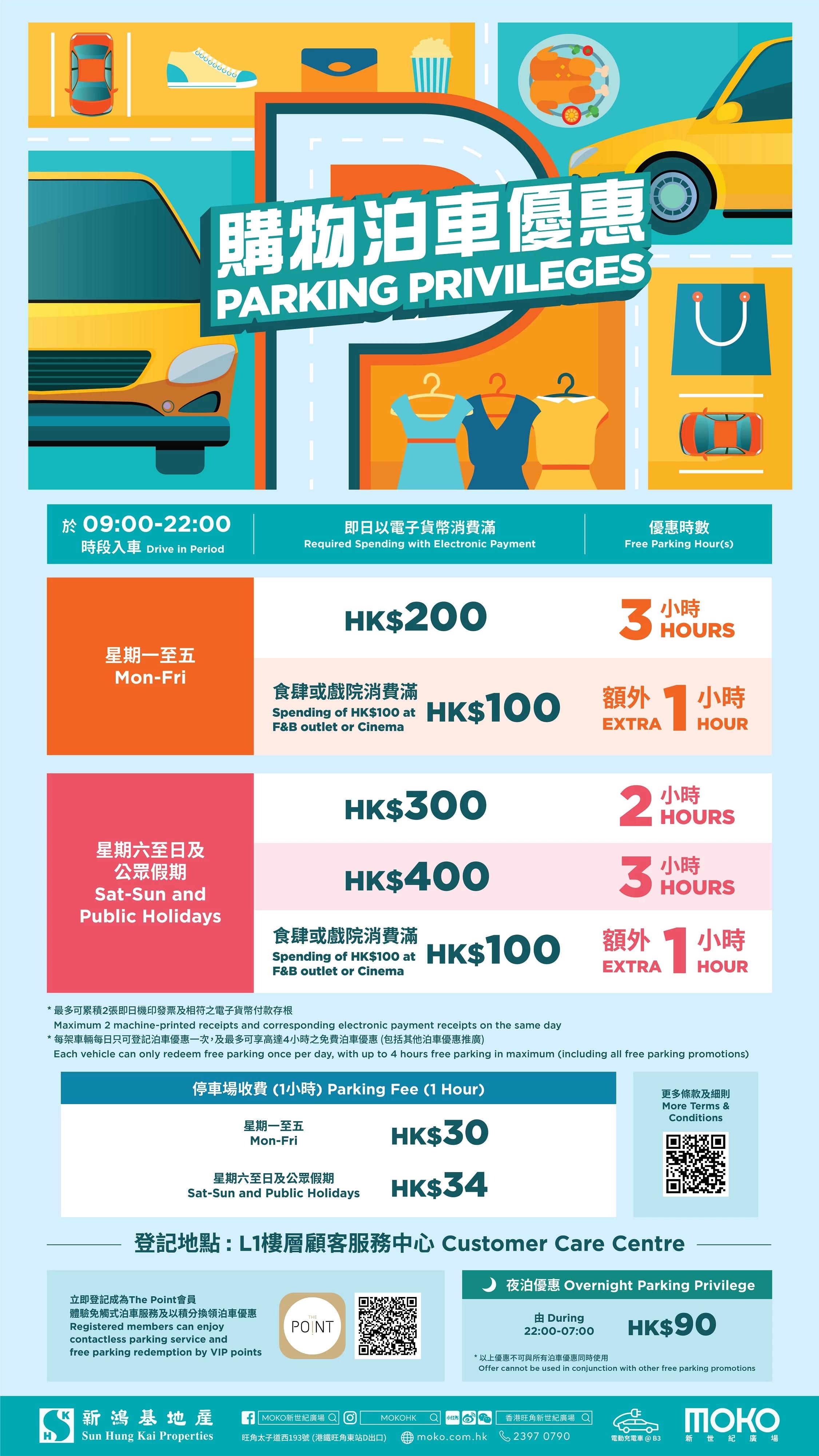 MOKO 新世紀廣場 購物泊車優惠 2023