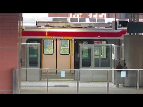 (測試停車場攝點2) MTR MOL 多列列車駛入及駛離烏溪沙站1台 (2)