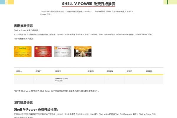 SHELL V-POWER 免費升級推廣