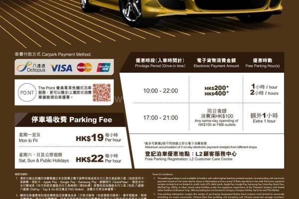 新都會廣場 Metroplaza 免費泊車優惠 2022