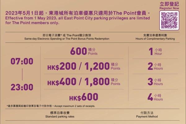 東港城免費泊車優惠-2023